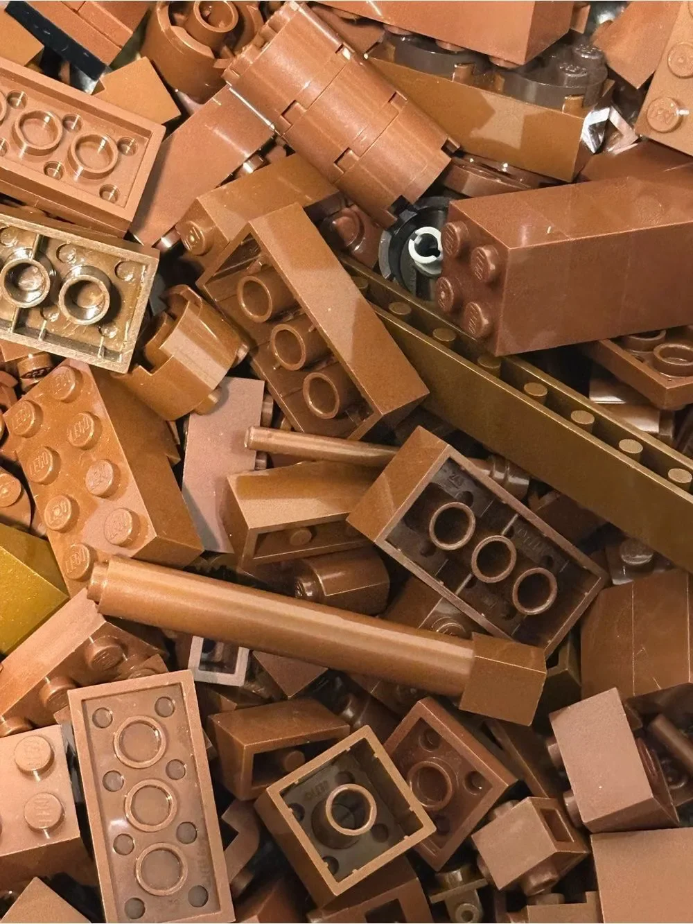 LEGO  Brown and Tan Mix Bricks and Plates over 1lb